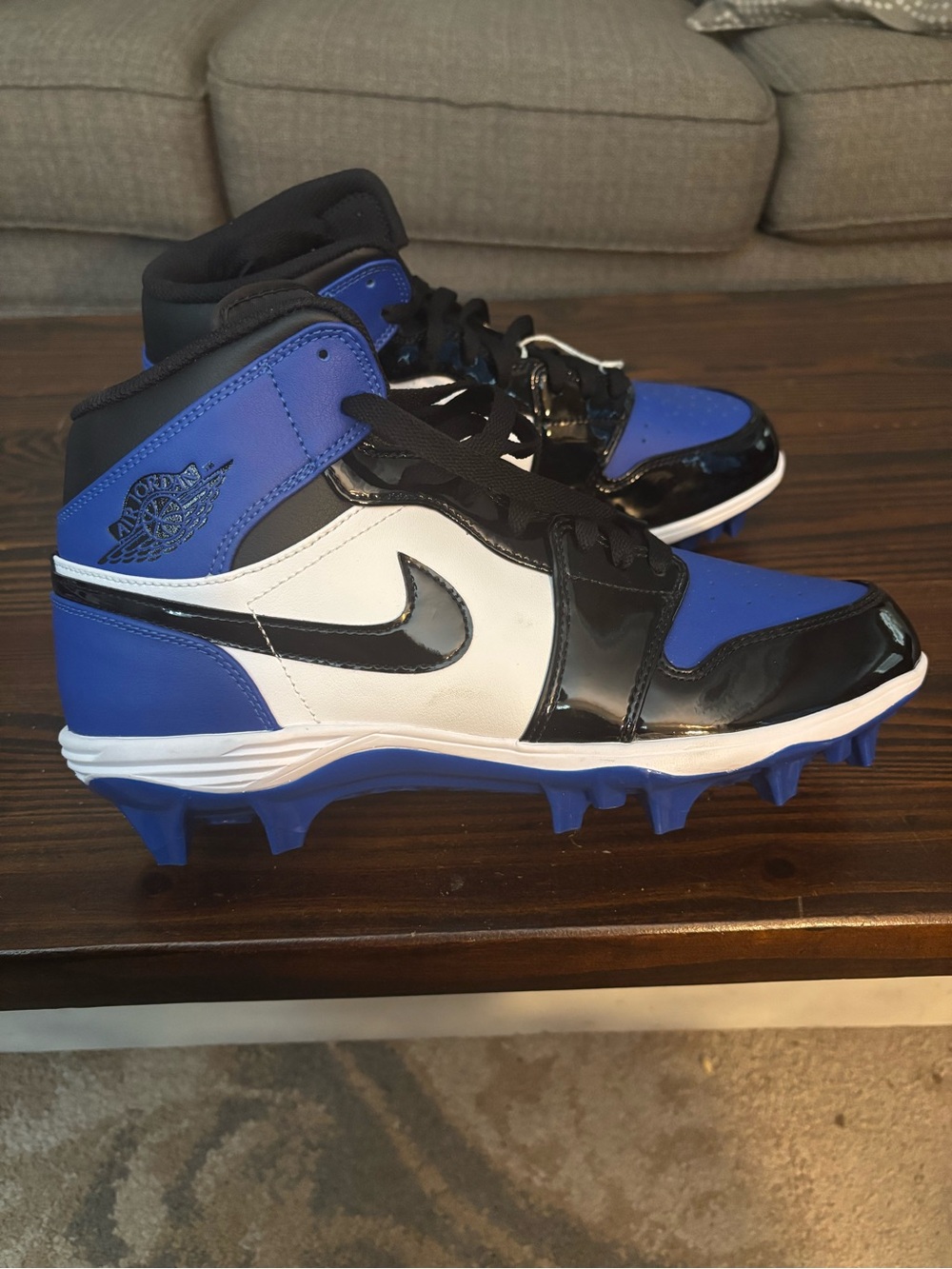 Jordan Men's Nike Football Cleats - Blue Black White